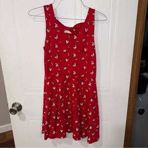 Cherokee Girls Size L 10 12 Large Red Floral Sleeveless Dress